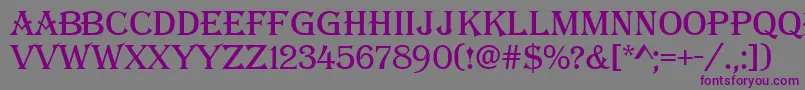 AAlgerius-fontti – violetit fontit harmaalla taustalla
