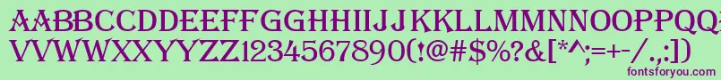 AAlgerius Font – Purple Fonts on Green Background