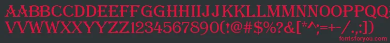 AAlgerius Font – Red Fonts on Black Background