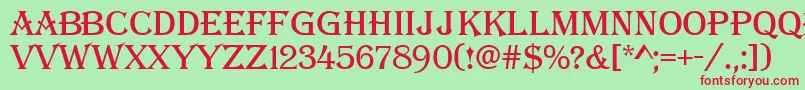 AAlgerius Font – Red Fonts on Green Background
