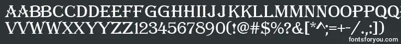 AAlgerius-fontti – valkoiset fontit mustalla taustalla