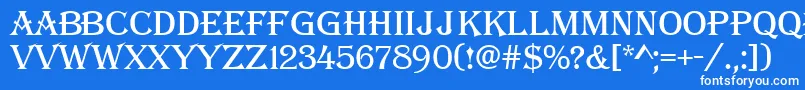 AAlgerius-fontti – valkoiset fontit sinisellä taustalla