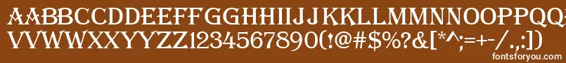 AAlgerius Font – White Fonts on Brown Background