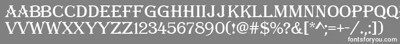 AAlgerius-fontti – valkoiset fontit harmaalla taustalla