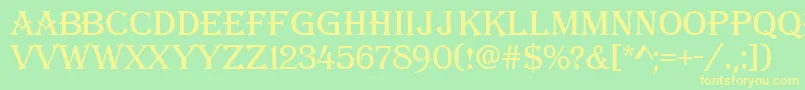 AAlgerius Font – Yellow Fonts on Green Background