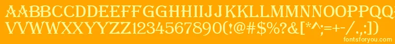 AAlgerius Font – Yellow Fonts on Orange Background
