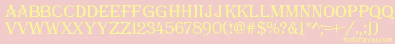 AAlgerius Font – Yellow Fonts on Pink Background