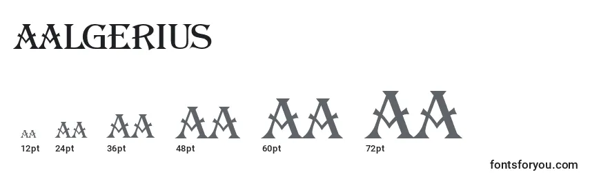 Размеры шрифта AAlgerius