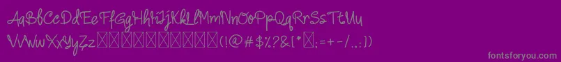 Camellia Font – Gray Fonts on Purple Background