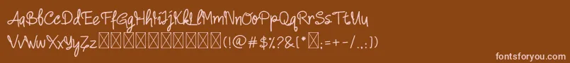 Camellia Font – Pink Fonts on Brown Background