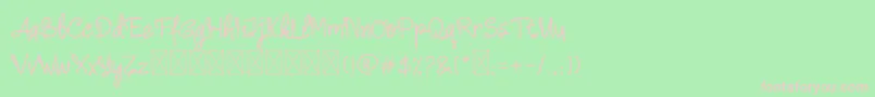 Camellia Font – Pink Fonts on Green Background