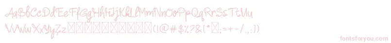 Camellia Font – Pink Fonts on White Background