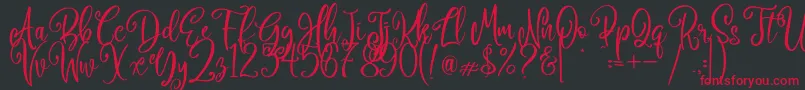 Camellia Font – Red Fonts on Black Background