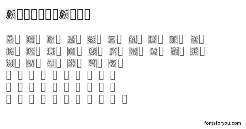 Schriftart CamelotCaps (122642) – Alphabet, Zahlen, spezielle Symbole