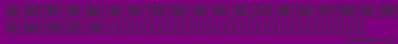 フォントCamelotCaps – 紫の背景に黒い文字