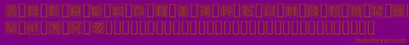 CamelotCaps Font – Brown Fonts on Purple Background