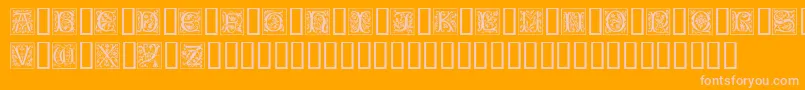 CamelotCaps Font – Pink Fonts on Orange Background