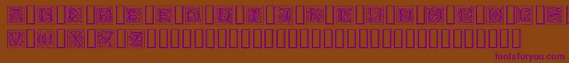 CamelotCaps Font – Purple Fonts on Brown Background