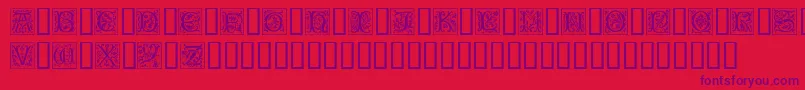 CamelotCaps Font – Purple Fonts on Red Background