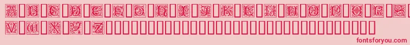 CamelotCaps Font – Red Fonts on Pink Background