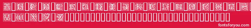 CamelotCaps Font – White Fonts on Red Background