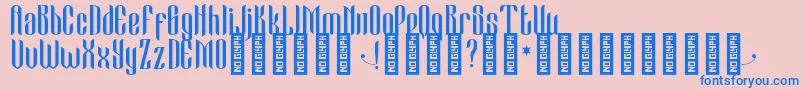 CameoSweetGothic Regular Font – Blue Fonts on Pink Background