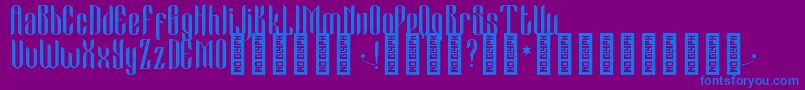 CameoSweetGothic Regular Font – Blue Fonts on Purple Background