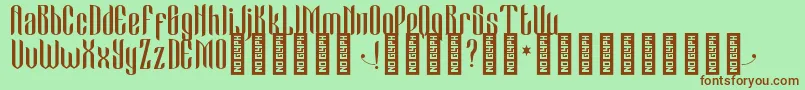 CameoSweetGothic Regular Font – Brown Fonts on Green Background