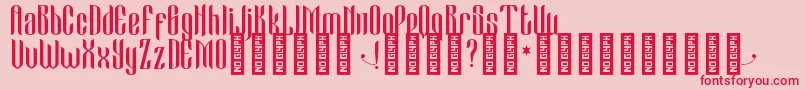 CameoSweetGothic Regular Font – Red Fonts on Pink Background