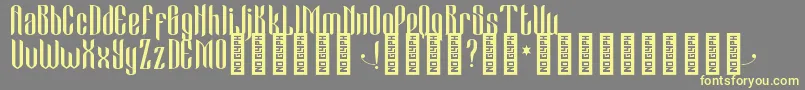 CameoSweetGothic Regular Font – Yellow Fonts on Gray Background