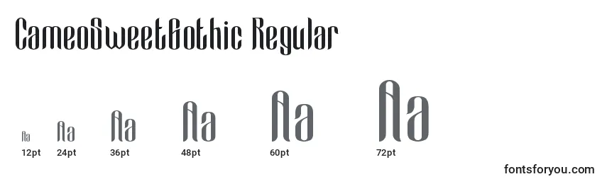 CameoSweetGothic Regular Font Sizes