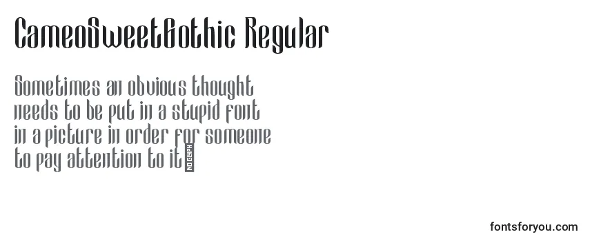 CameoSweetGothic Regular Font