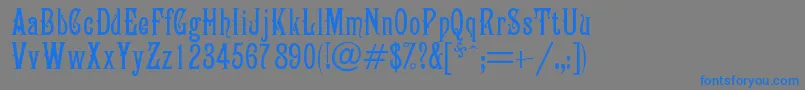 Campanile Font – Blue Fonts on Gray Background