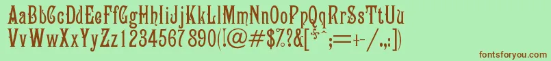 Campanile Font – Brown Fonts on Green Background