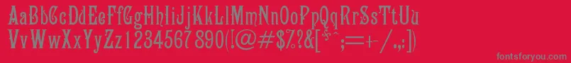 Campanile Font – Gray Fonts on Red Background