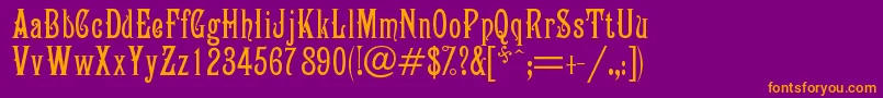 Campanile Font – Orange Fonts on Purple Background