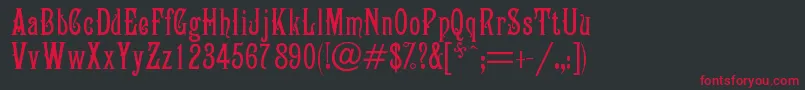 Campanile Font – Red Fonts on Black Background