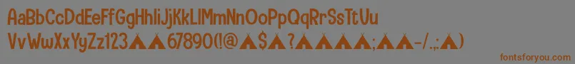 Camping Holiday DEMO Font – Brown Fonts on Gray Background