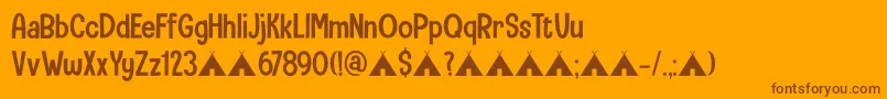 Camping Holiday DEMO Font – Brown Fonts on Orange Background