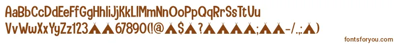 Camping Holiday DEMO Font – Brown Fonts on White Background