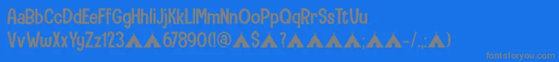 Camping Holiday DEMO Font – Gray Fonts on Blue Background