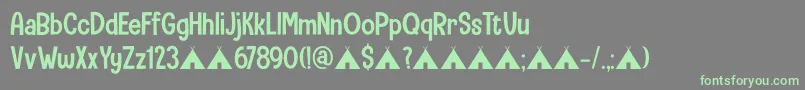 Camping Holiday DEMO Font – Green Fonts on Gray Background