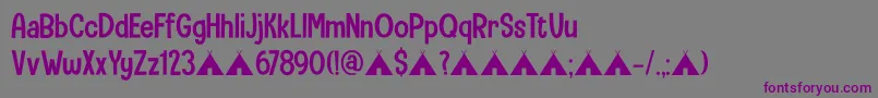 Camping Holiday DEMO Font – Purple Fonts on Gray Background