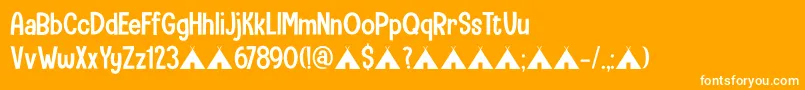 Camping Holiday DEMO Font – White Fonts on Orange Background