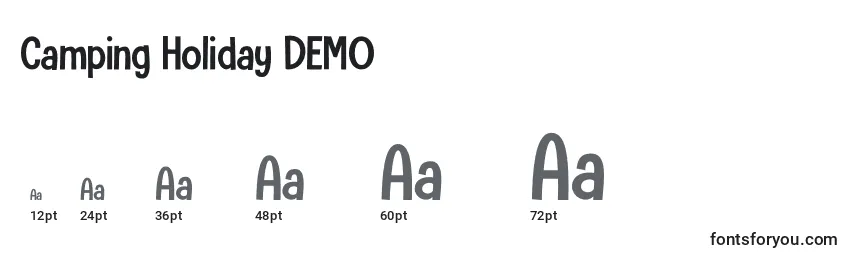 Camping Holiday DEMO Font Sizes