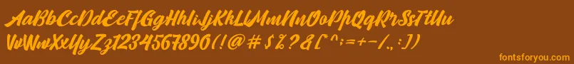 More about Camping Font Camping Font – Orange Fonts on Brown Background