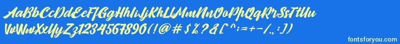 More about Camping Font Camping Font – Yellow Fonts on Blue Background