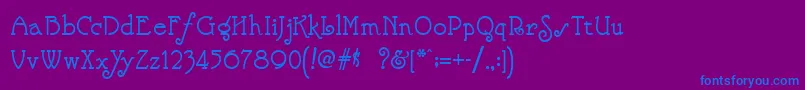 NickelodeonNf Font – Blue Fonts on Purple Background