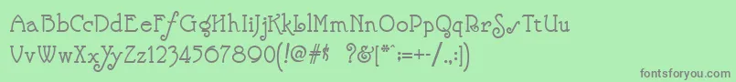 NickelodeonNf Font – Gray Fonts on Green Background