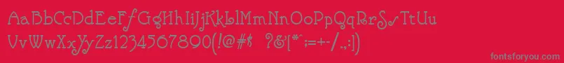 NickelodeonNf-Schriftart – Graue Schriften auf rotem Hintergrund